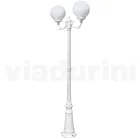 Lampadaire de 212 cm de haut en acrylique blanc et aluminium fabriqué en Italie - Trovabianco Viadurini