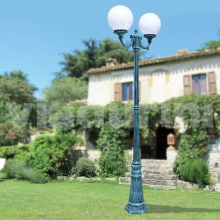 Lampadaire de 212 cm de haut en acrylique noir et aluminium fabriqué en Italie - Trovanero Viadurini
