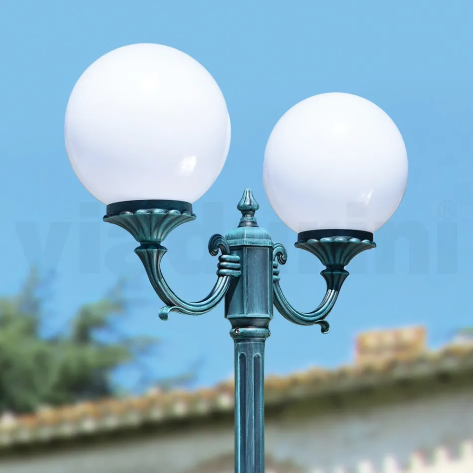 Lampadaire de 212 cm de haut en Acrylique Noir et Aluminium Fabriqué en Italie - Trovanero Viadurini