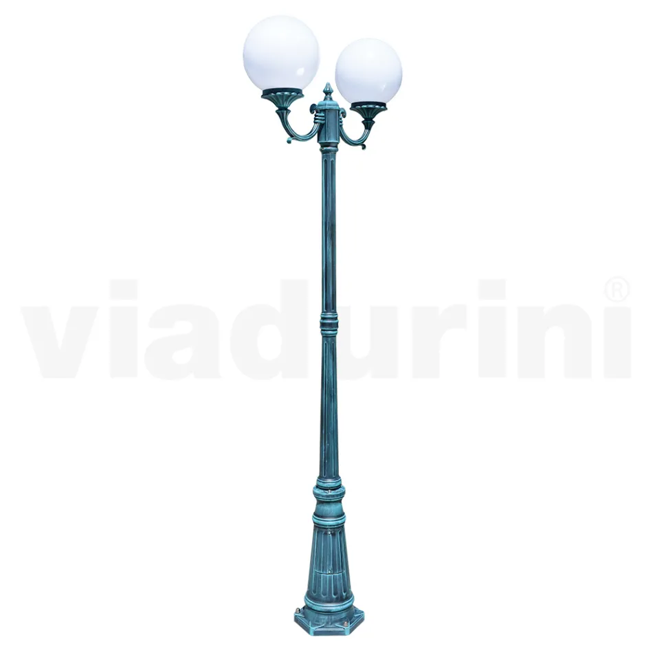 Lampadaire de 212 cm de haut en acrylique noir et aluminium fabriqué en Italie - Trovanero Viadurini
