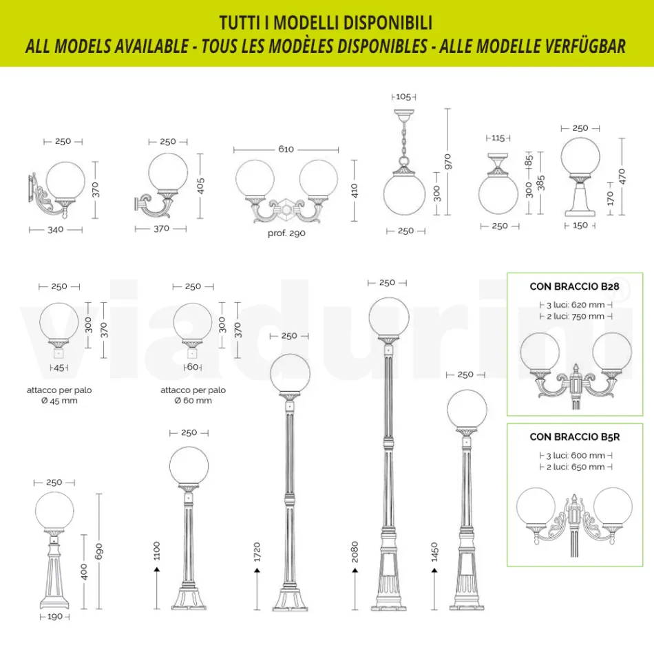 Lampadaire de 212 cm de haut en acrylique noir et aluminium fabriqué en Italie - Trovanero Viadurini