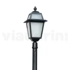 Lampe de jardin de 214 cm de haut en Aluminium Anthracite et Verre Sablé - Elric Viadurini