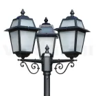 Lampadaire de jardin 219 cm de haut en Aluminium Anthracite et Verre Sablé - Elric Viadurini