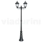 Lampadaire de 219 cm de haut en verre anthracite et aluminium fabriqué en Italie - Scintilla Viadurini