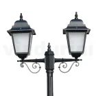 Lampadaire de 219 cm de haut en verre anthracite et aluminium fabriqué en Italie - Scintilla Viadurini