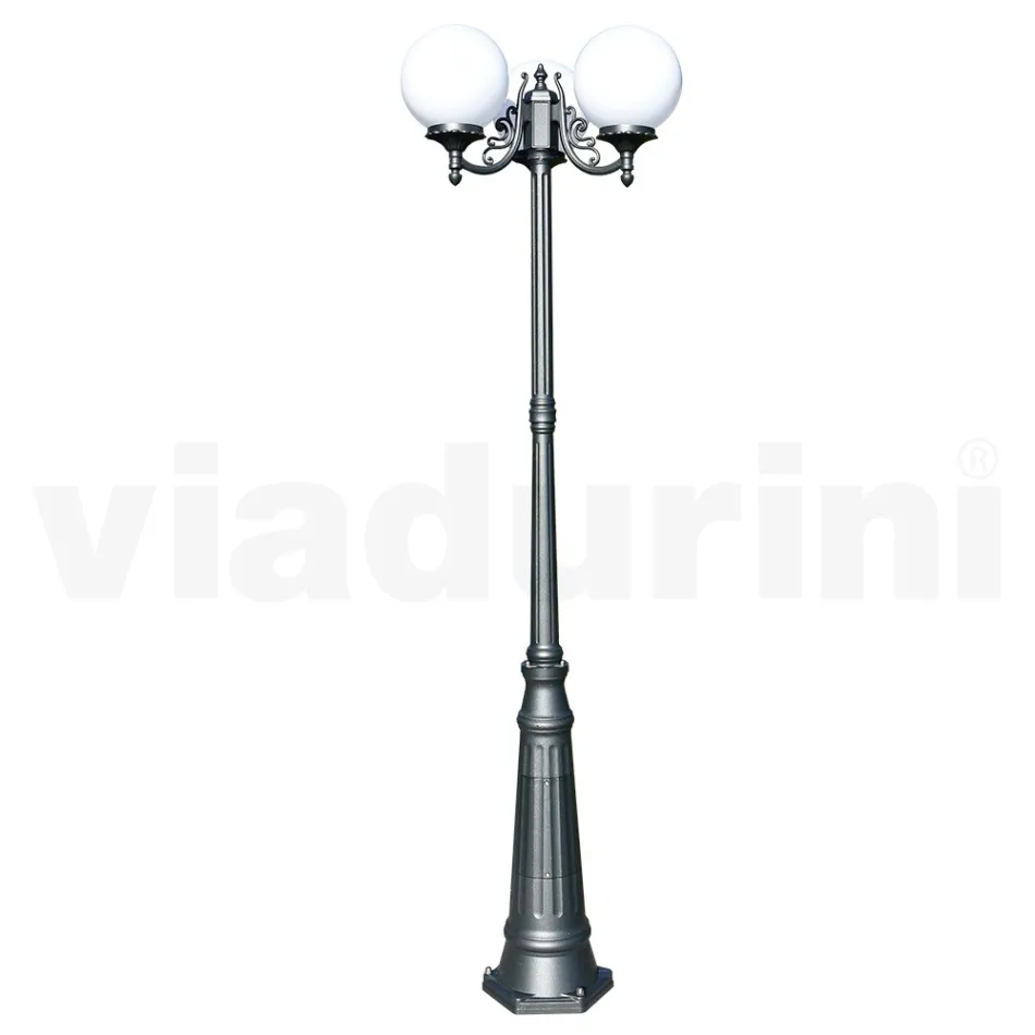 Lampadaire de 230 cm de haut en Acrylique et Aluminium Anthracite Fabriqué en Italie - Trovaantracite Viadurini