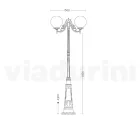 Lampadaire de 230 cm de haut en Acrylique et Aluminium Anthracite Fabriqué en Italie - Trovaantracite Viadurini