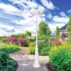 Lampadaire de 230 cm de haut en acrylique blanc et aluminium fabriqué en Italie - Trovabianco Viadurini