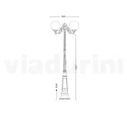 Lampadaire de 230 cm de haut en acrylique blanc et aluminium fabriqué en Italie - Trovabianco Viadurini