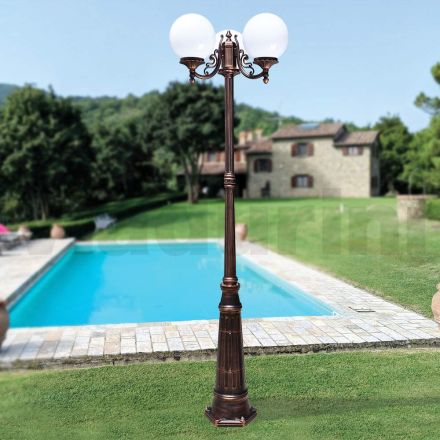Lampadaire de 230 cm de haut en acrylique noir et aluminium fabriqué en Italie - Trovanero Viadurini