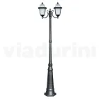 Lampadaire de jardin 238 cm de haut en Aluminium Anthracite et Verre Sablé - Elric Viadurini