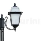 Lampadaire de jardin 238 cm de haut en Aluminium Anthracite et Verre Sablé - Elric Viadurini