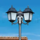 Lampadaire de 238 cm de haut en verre anthracite et aluminium fabriqué en Italie - Scintilla Viadurini