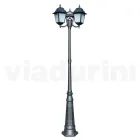 Lampadaire de 238 cm de haut en verre anthracite et aluminium fabriqué en Italie - Scintilla Viadurini