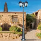 Lampadaire de 238 cm de haut en verre anthracite et aluminium fabriqué en Italie - Scintilla Viadurini