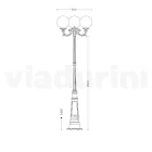 Lampadaire de 242 cm de haut en Acrylique et Aluminium Anthracite Fabriqué en Italie - Trovaantracite Viadurini