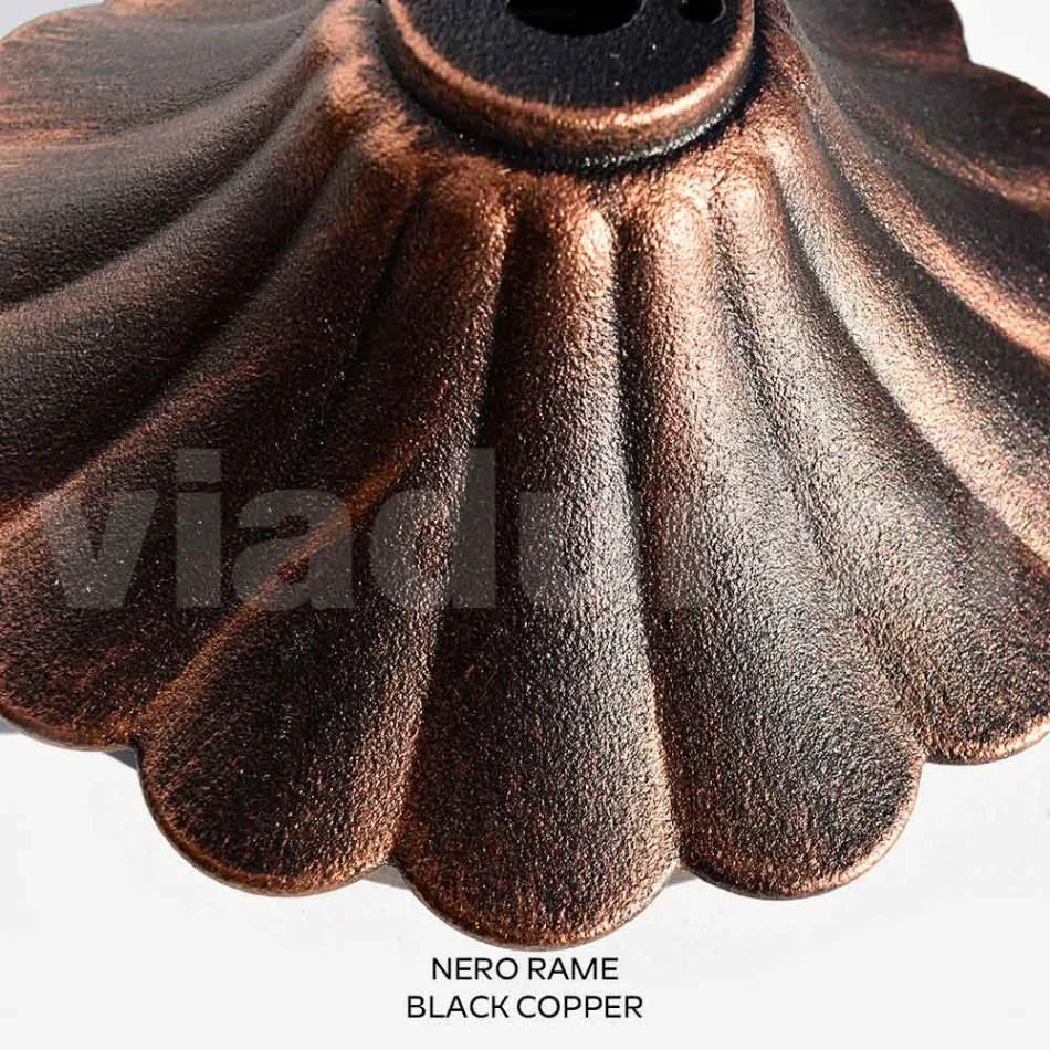 Lampadaire de 242 cm de haut en acrylique noir et aluminium fabriqué en Italie - Trovanero Viadurini