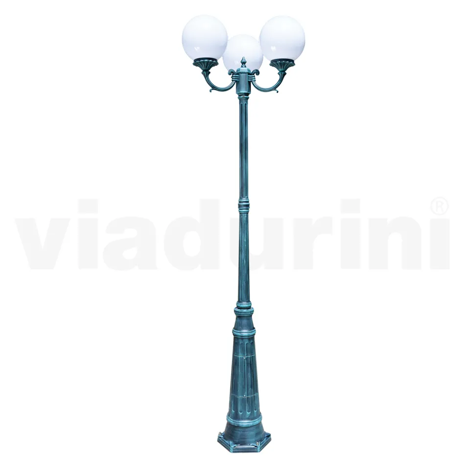 Lampadaire de 242 cm de haut en acrylique noir et aluminium fabriqué en Italie - Trovanero Viadurini
