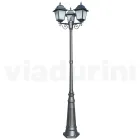 Lampadaire de 249 cm de haut en verre anthracite et aluminium fabriqué en Italie - Scintilla Viadurini