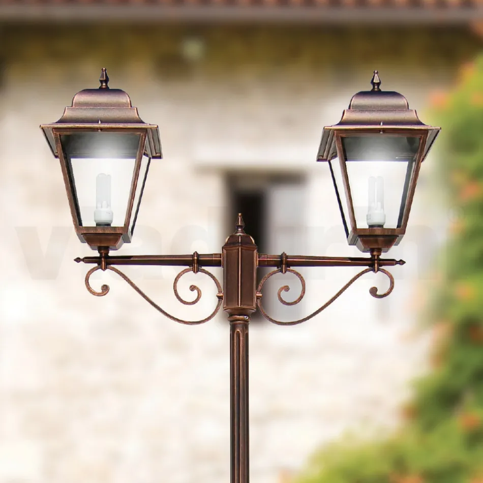 Lampadaire de jardin de 264 cm de haut en verre et aluminium moulé sous pression - Alchemist Viadurini