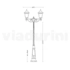 Lampadaire de jardin de 264 cm de haut en verre et aluminium moulé sous pression - Alchemist Viadurini