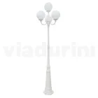 Lampadaire de 270 cm de haut en acrylique blanc et aluminium fabriqué en Italie - Trovabianco Viadurini