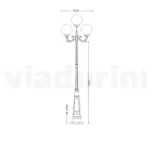 Lampadaire de 270 cm de haut en acrylique blanc et aluminium fabriqué en Italie - Trovabianco Viadurini