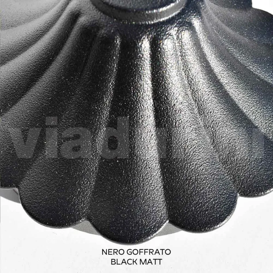 Lampadaire de 270 cm de haut en acrylique noir et aluminium Made in Italy - Trovanero Viadurini