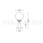 Lampadaire de 47 cm de haut en acrylique noir et aluminium fabriqué en Italie - Trovanero Viadurini