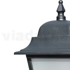 Lampadaire de 53,5 cm de haut en verre anthracite et aluminium fabriqué en Italie - Scintilla Viadurini
