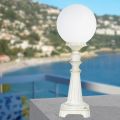 Lampadaire de 69 cm de haut en acrylique blanc et aluminium fabriqué en Italie - Trovabianco