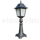 Lampadaire de 76 cm de haut en verre anthracite et aluminium fabriqué en Italie - Scintilla Viadurini