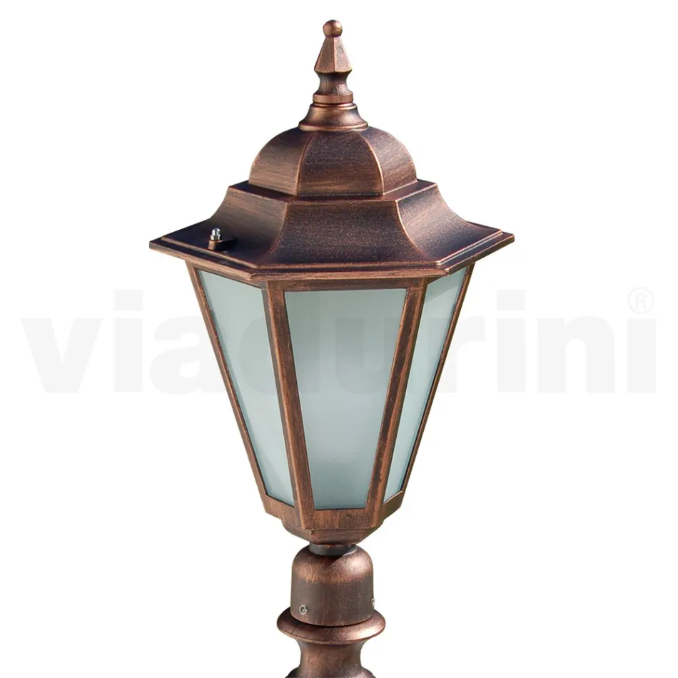 Lampe de jardin de 79 cm de hauteur en verre et 5 finitions en aluminium - Pinako Viadurini