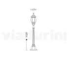 Lampe d'extérieur basse en aluminium anthracite Made in Italy - Impero Viadurini