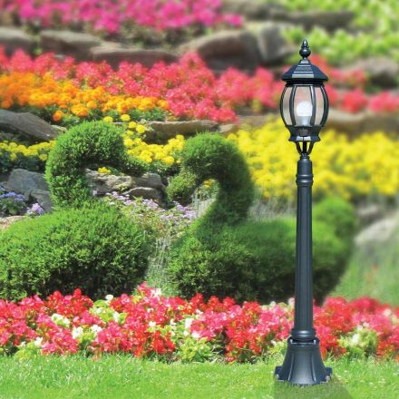 Lampe d'extérieur basse en aluminium anthracite Made in Italy - Impero Viadurini