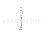 Lampadaire bas pour extérieur en aluminium fabriqué en Italie, Kristel Viadurini