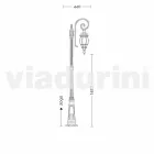 Lampe de jardin classique en aluminium Anika fabriquée en Italie Viadurini