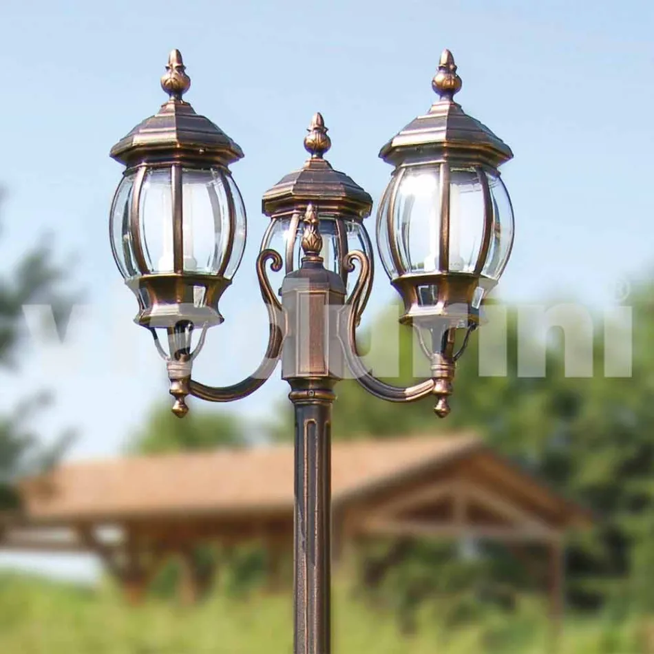 Lampadaire en aluminium à deux ampoules fabriqué en Italie, Anika Viadurini
