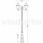 Lampadaire urbain à deux ampoules en aluminium fabriqué en Italie, Aquilina Viadurini