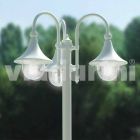 Lampe d'extérieur à trois lumières en aluminium blanc fabriqué en Italie, Anusca Viadurini