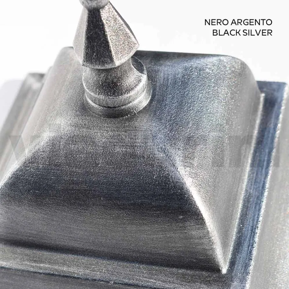 Lampe d'extérieur de 296 cm de hauteur en verre et aluminium moulé sous pression - Alchemist Viadurini