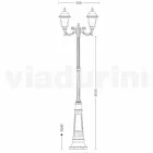 Lampadaire d'extérieur classique en aluminium fabriqué en Italie, Aquilina Viadurini