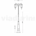 Lampadaire d'extérieur classique en aluminium moulé sous pression fabriqué en Italie, Anika Viadurini