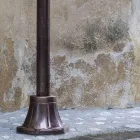Lampadaire extérieur en aluminium noir et fleurs peintes à la main - Latina Viadurini