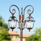 Kristel, lampe de jardin à trois lumières en aluminium fabriquée en Italie Viadurini