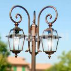 Kristel, lampe de jardin à trois lumières en aluminium fabriquée en Italie Viadurini