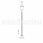 Lampe de jardin classique en aluminium fabriquée en Italie, Aquilina Viadurini