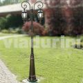 Lampadaire de jardin à 2 lumières en aluminium moulé sous pression fabriqué en Italie, Anika