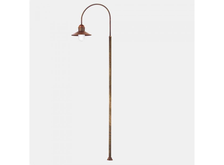 Lampadaire de jardin avec arche haute ou basse en laiton et cuivre - Edge par Il Fanale Viadurini