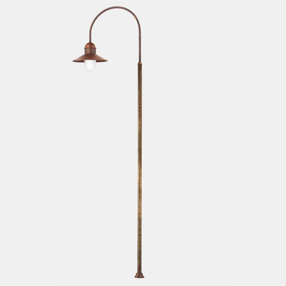 Lampadaire de jardin avec arche haute ou basse en laiton et cuivre - Edge par Il Fanale Viadurini